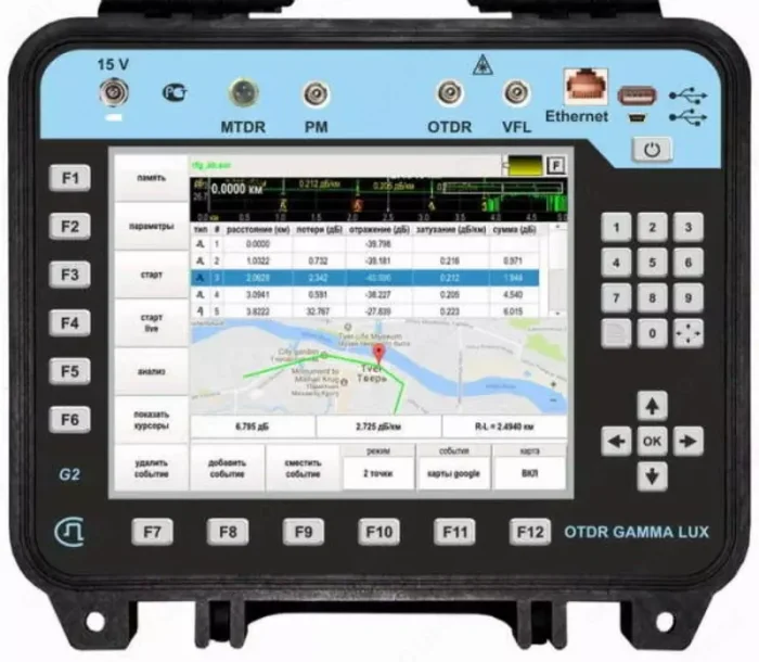 СВЯЗЬПРИБОР Гамма Люкс M0 1310/1550 - оптический рефлектометр 1310/1550 нм (38/36 дБ). — изображение 1